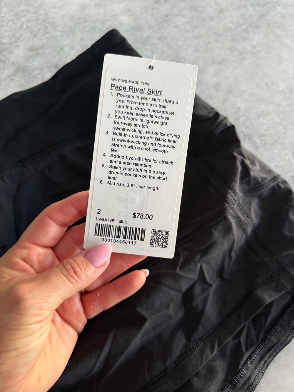 Lululemon Black Athletic tennis skirt - Picture 2 of 3